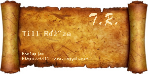 Till Róza névjegykártya