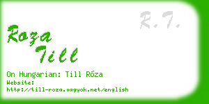 roza till business card