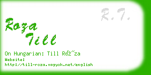 roza till business card